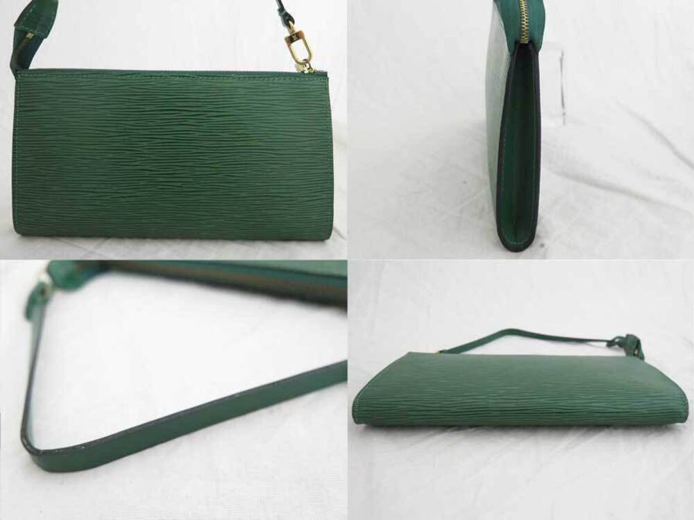 Louis Vuitton Clutch Accessoires Shoulder Epi Leather Green Bag Accessory Green